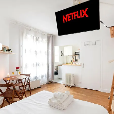 Studio Cosy - Ambiance Boheme Et Tele Suspendue Апартаменты Париж